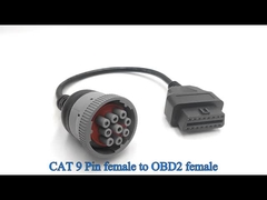 कैटरपिलर के लिए ग्रे CAT 9 पिन टू OBD 2 OBD2 16 पिन केबल